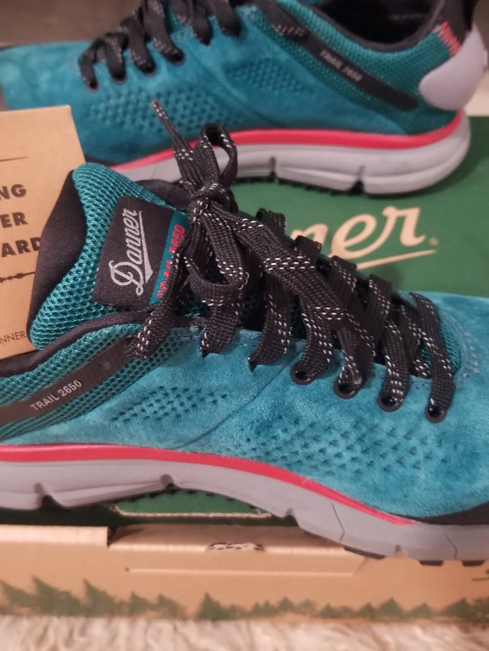 Danner Women’s Teal and Black Trail Sneaker Featuring Vibram